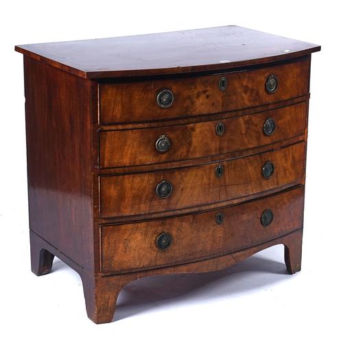A REGENCY INLAID MAHOGANY BOWFRONT CHEST