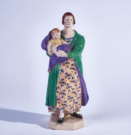 CHARLES VYSE ( 1882-1971) `MADONNA OF WORLD'S END PASSAGE', A CHELSEA POTTERY FIGURE