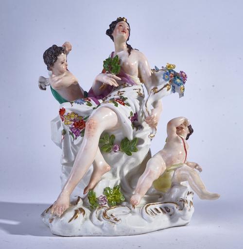 A MEISSEN GROUP OF FLORA