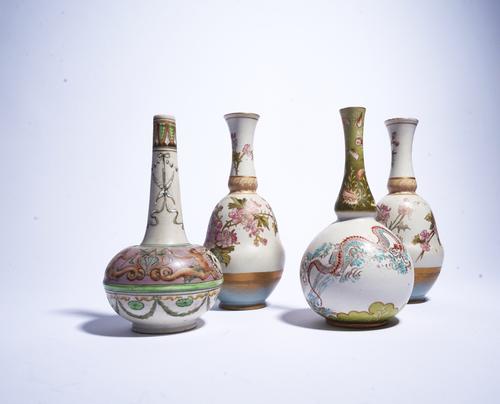 FOUR DOULTON CARRARA WARE VASES (4)