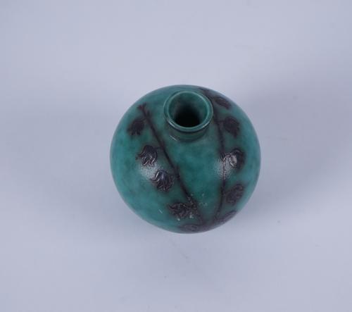 A GUSTAVSBERG ARGENTA WARE MINIATURE VASE