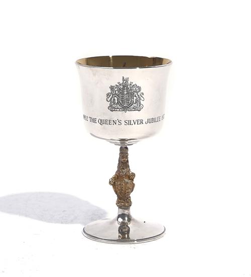 A SILVER GOBLET