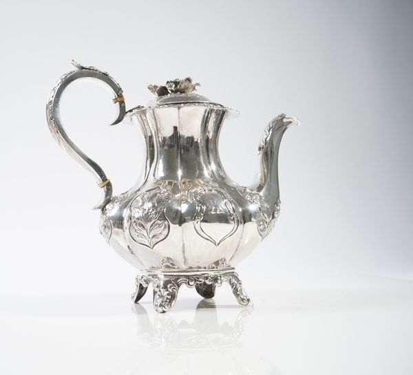 A WILLIAM IV SILVER HOT WATER JUG