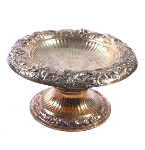 A SILVER GILT PEDESTAL TAZZA
