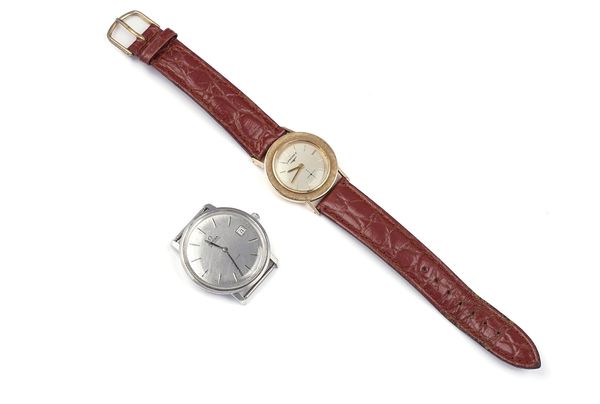 A LONGINES WRISTWATCH AND AN OMEGA WRISTWATCH (2)