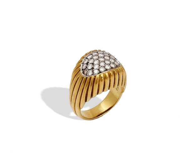 A CARTIER GOLD AND DIAMOND RING