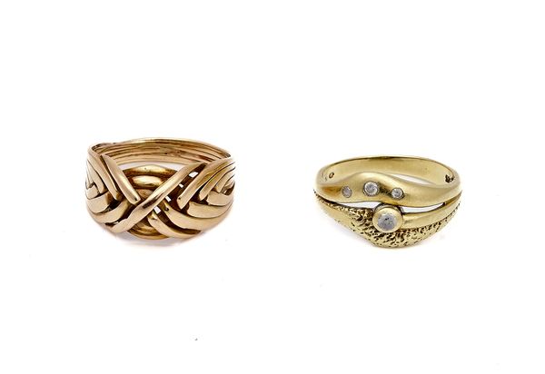 TWO GOLD RINGS (2)
