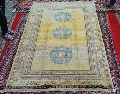 A KHOTAN SILK CARPET