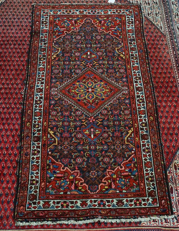 A BAKHTIARI RUG, PERSIAN AND ONE OTHER (2)