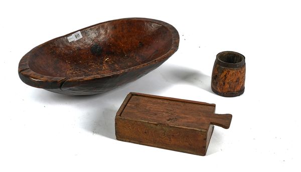 A 19TH CENTURY DUGOUT SYCAMORE BOWL (3)