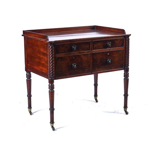 A REGENCY MAHOGANY WASH STAND