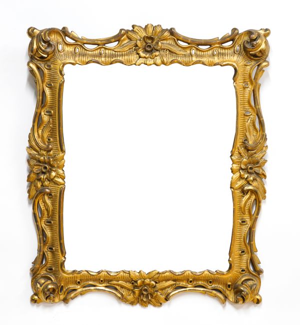 A 19TH CENTURY GILT-FRAMED MIRROR