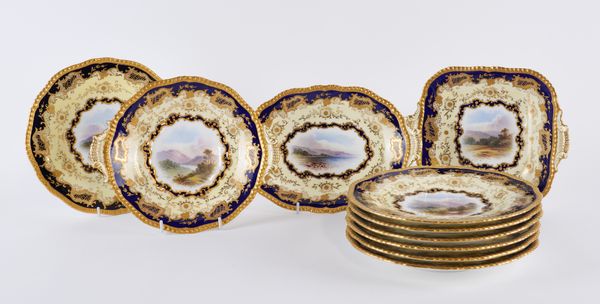 A COALPORT BONE CHINA PART DESSERT SERVICE (10)