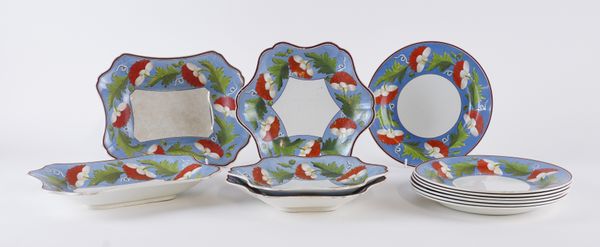 A WEDGWOOD EARTHENWARE PART DESSERT SERVICE