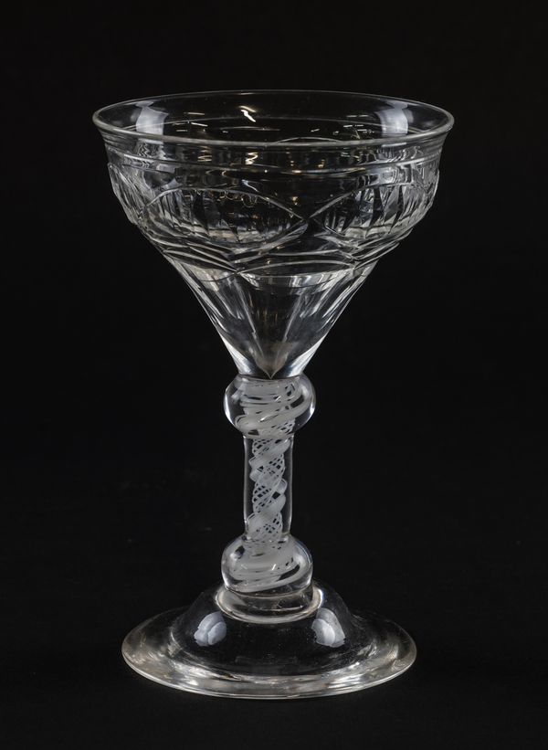 AN OPAQUE TWIST SWEETMEAT GLASS