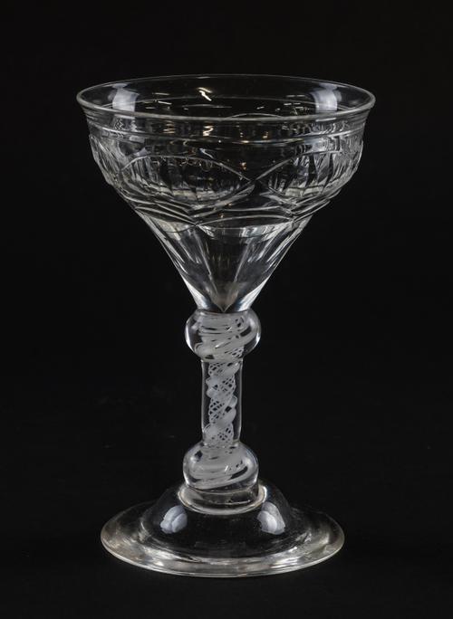 AN OPAQUE TWIST SWEETMEAT GLASS