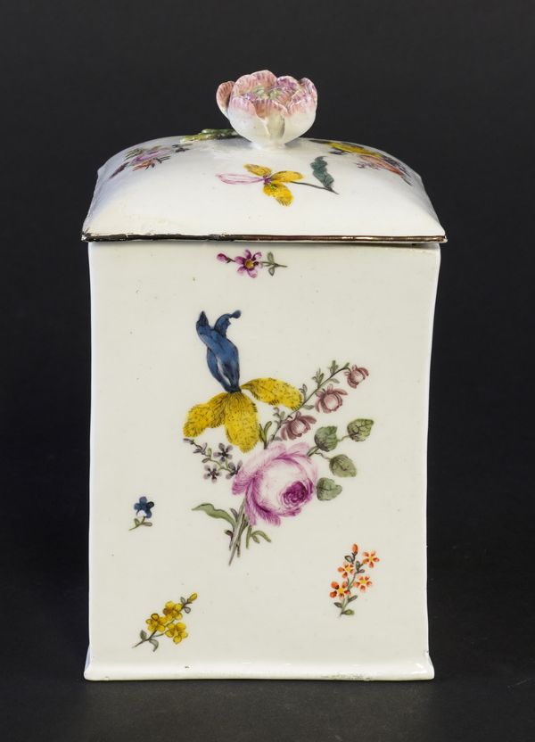 A MEISSEN TOBACCO JAR AND COVER