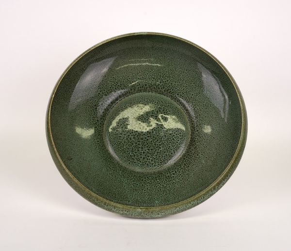 A LARGE BRETBY EARTHENWARE  SHALLOW CIRCULAR BOWL