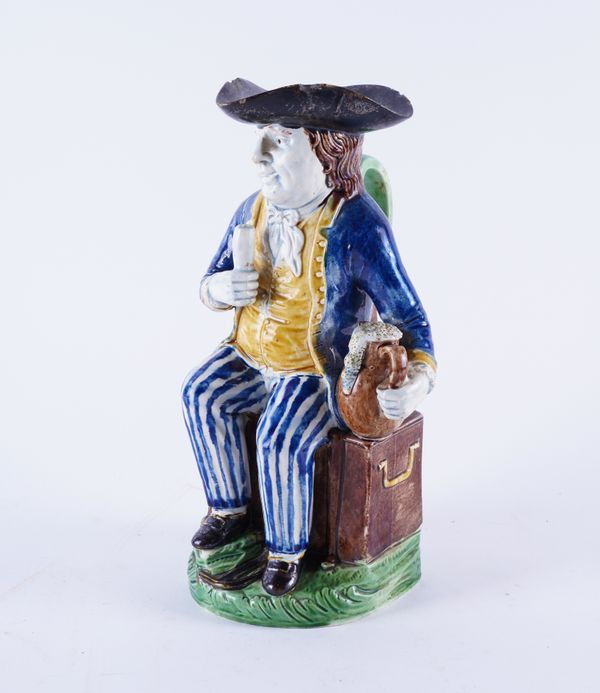 A PEARLWARE `SAILOR' TOBY JUG