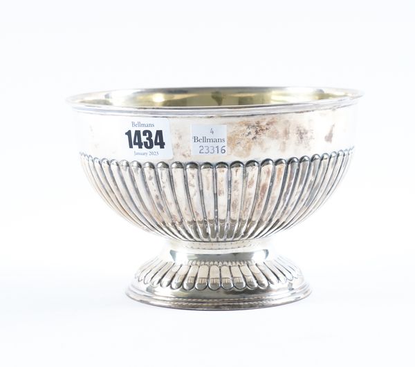 A SILVER ROSE BOWL