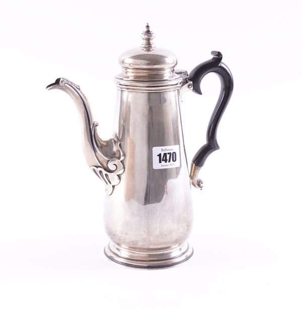 A SILVER COFFEE POT