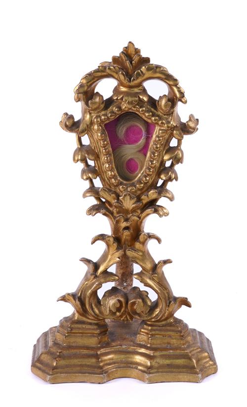 AN ITALIAN GILTWOOD RELIQUARY FRAME
