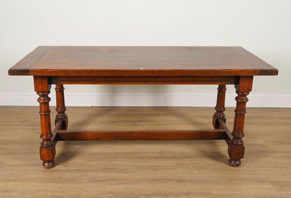 A 17TH CENTURY STYLE OAK REFECTORY TABLE