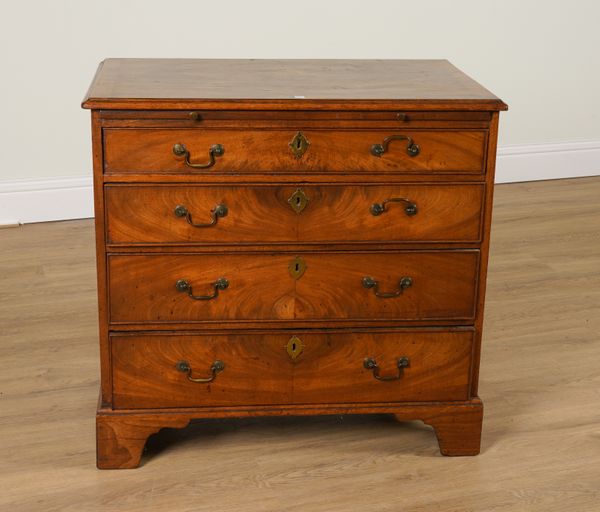 A MID-18TH CENTURY MAHOGANY FOUR DRAWER CHEST OF DRAWERS