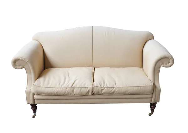 A MODERN TWO SEAT SOFA