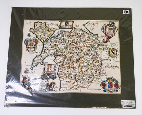 BLOME, Richard (1635-1705). A General Mapp of North Wales. [etc.]