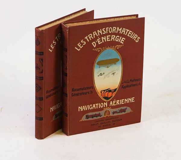 BARRES, Fernard (1881-1962), Eugene BREMARD (dates unknown), Adolphe SCHOELLER (1862-1944), and others. Les Transformateurs d' Energie ... Avec les plus Recentes Applications a la Navigation Aerienne.