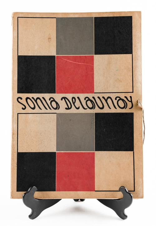 DELAUNAY, Sonia (1885-1979, illustrator). Ses Peintures ... Paris, [1925], folio, 20 pochoir-coloured plates by Sonia Delaunay, unbound, as issued, in original portfolio. FIRST EDITION, PRESENTATION COPY, inscribed by the artist to Bernard Nevill.