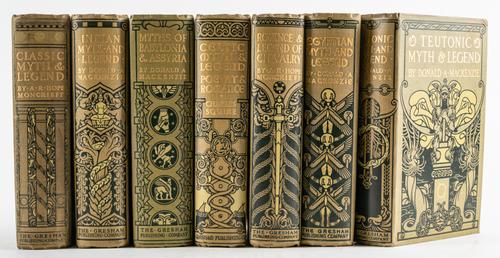 "MYTH AND LEGEND" SERIES - A. R. HOPE MONCRIEFF (1846-1927). Classic Myth and Legend, London, [?1912], large 8vo, plates, original green cloth decorated in art nouveau style. [?]FIRST EDITION. With 6 other books from the same series. (7)