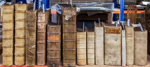 MISCELLANY, 16th-18th-century, in vellum - SAINT AUGUSTINE (354-430). [Opera], Basle, Froben, 1556, 3 vols. bound in 2 only, of 10), folio, contemporary vellum. With 10 other works in 11 vols., all folio or 4to. (13)