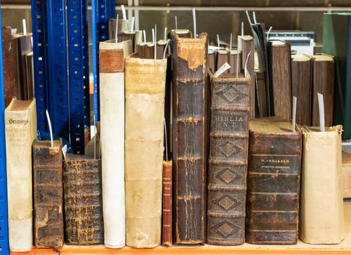 MISCELLANY, German, Dutch etc. - Christian Ulrich GRUPEN (1692-1767). Origines et Antiquitates Hanoverenses. Göttingen, 1740, 4to, 9 engraved plates only (of 10), contemporary half vellum. With 9 other German and Dutch books. (10)