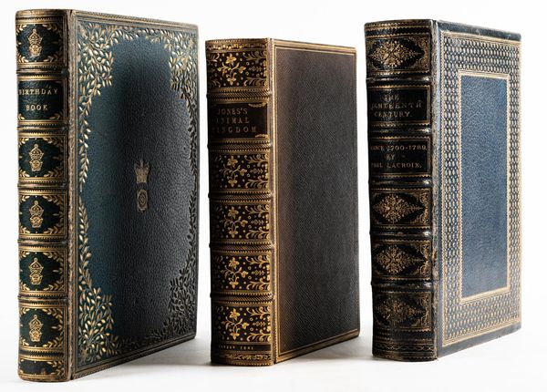 BINDINGS - A Birthday Book. Designed by Her Royal Highness the Princess Beatrice, London, 1881, 4to, chromolithographed plates, FINELY BOUND in dark blue crushed morocco gilt by Zaehnsdorf. With 2 other books FINELY BOUND. (3)