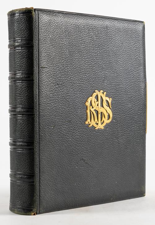 ALBUM - Edward LEAR (1812-88). One-page autograph letter, signed, contained in an album containing c. 80 autograph letters from various recipients, clipped signatures and envelopes.