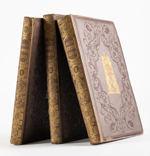 DICKENS, Charles (1812-70). Master Humphrey's Clock, London, 1840, 3 vols., large 8vo, 3 frontispieces, illustrations, original pictorial cloth gilt. FIRST EDITION IN BOOK FORM, THE PUBLISHER'S COPY, annotated. (3)