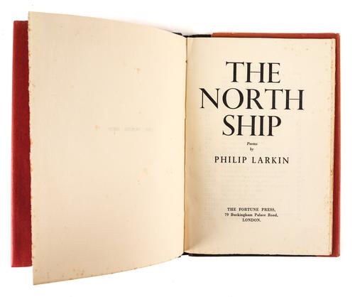 LARKIN, Philip (1922-85). The North Ship, London, 1945, 8vo, original black cloth, dust-jacket. FIRST EDITION of the author's first book. Bloomfield A1a: "... it is not likely that the edition exceeded 500 copies."