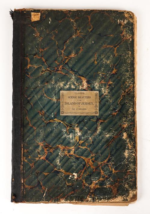 MISCELLANY - P. J. OULESS (1817-85). Scenic Beauties of the Island of Jersey, [St. Helier, 1840], folio, 21 lithographed plates, boards. With a quantity of miscellaneous items. Please see the full description. Sold not subject to return. (qty)