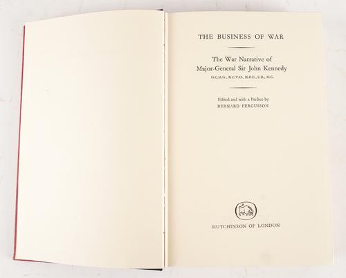KENNEDY, John Noble (1893-1970). The Business of War, London, 1957, 8vo, original buckram. FIRST EDITION, ANNOTATED AND HIGHLIGHTED IN PENCIL BY ANTHONY EDEN THROUGHOUT.