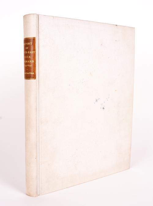 MOUNTBATTEN, Louis (1900-79).  Report to the Combined Chiefs of Staff by the Supreme Allied Commander South-East Asia 1943-1945, London, 1951, 4to, buckram, wrappers bound in. A HIGHLY IMPORTANT PRESENTATION COPY, inscribed by Mountbatten to Eden.