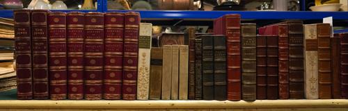 BINDINGS - Henry FIELDING (1707-54). The History of Tom Jones, London, 1915, 2 vols., large 8vo, attractively bound in contemporary burgundy morocco gilt by Hatchards. With various other works in 43 vols. bound in calf and morocco. (45)