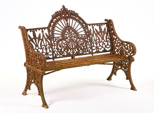 ‘COALBROOKDALE’; A CAST IRON GARDEN BENCH