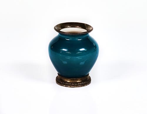 Paul Milet ( 1870-1950) for Sevres. A small silver-mounted earthenware vase