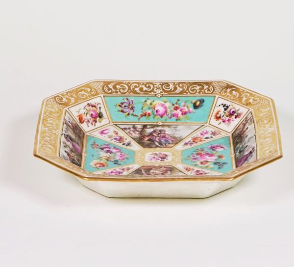 A Berlin porcelain octagonal dish