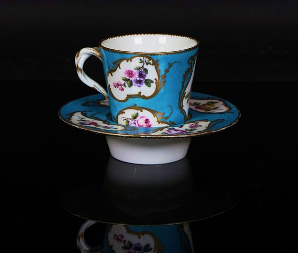 A Sèvres cup and trembleuse saucer