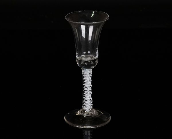 An opaque twist wine glass