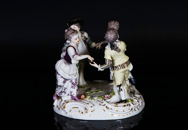 A Meissen group of dancers