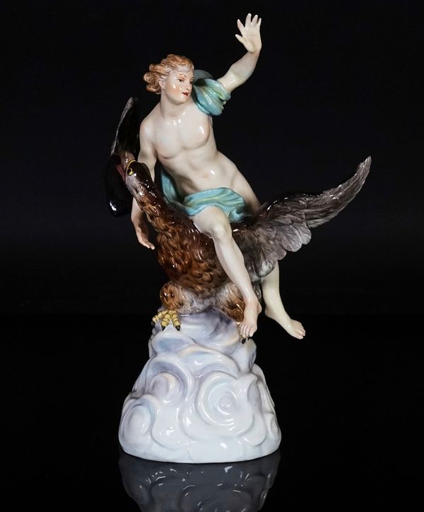 A Meissen group of Ganymede and the Eagle